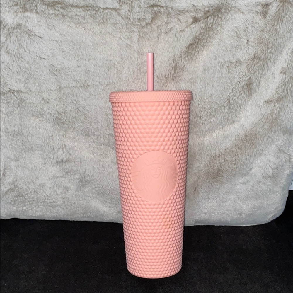 Matte pink studded tumblr